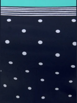 Maillot de bain avec motifs pois et rayures ajustés