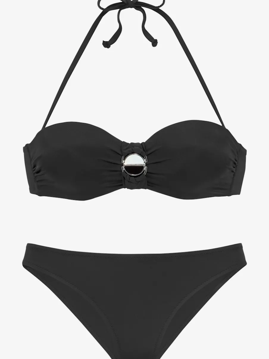 Maillot de bain bandeau à armatures avec bonnets rembourrés