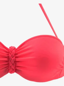 Maillot de bain bandeau à armatures avec détails tressés et bretelles amovibles