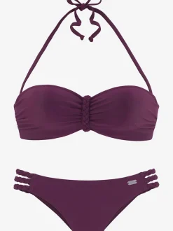 Maillot de bain bandeau à armatures avec détails tressés et bretelles amovibles