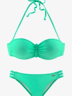 Maillot de bain bandeau à armatures avec détails tressés et bretelles amovibles