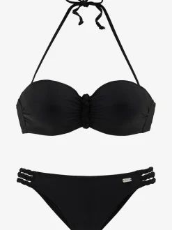 Maillot de bain bandeau à armatures avec détails tressés et bretelles amovibles