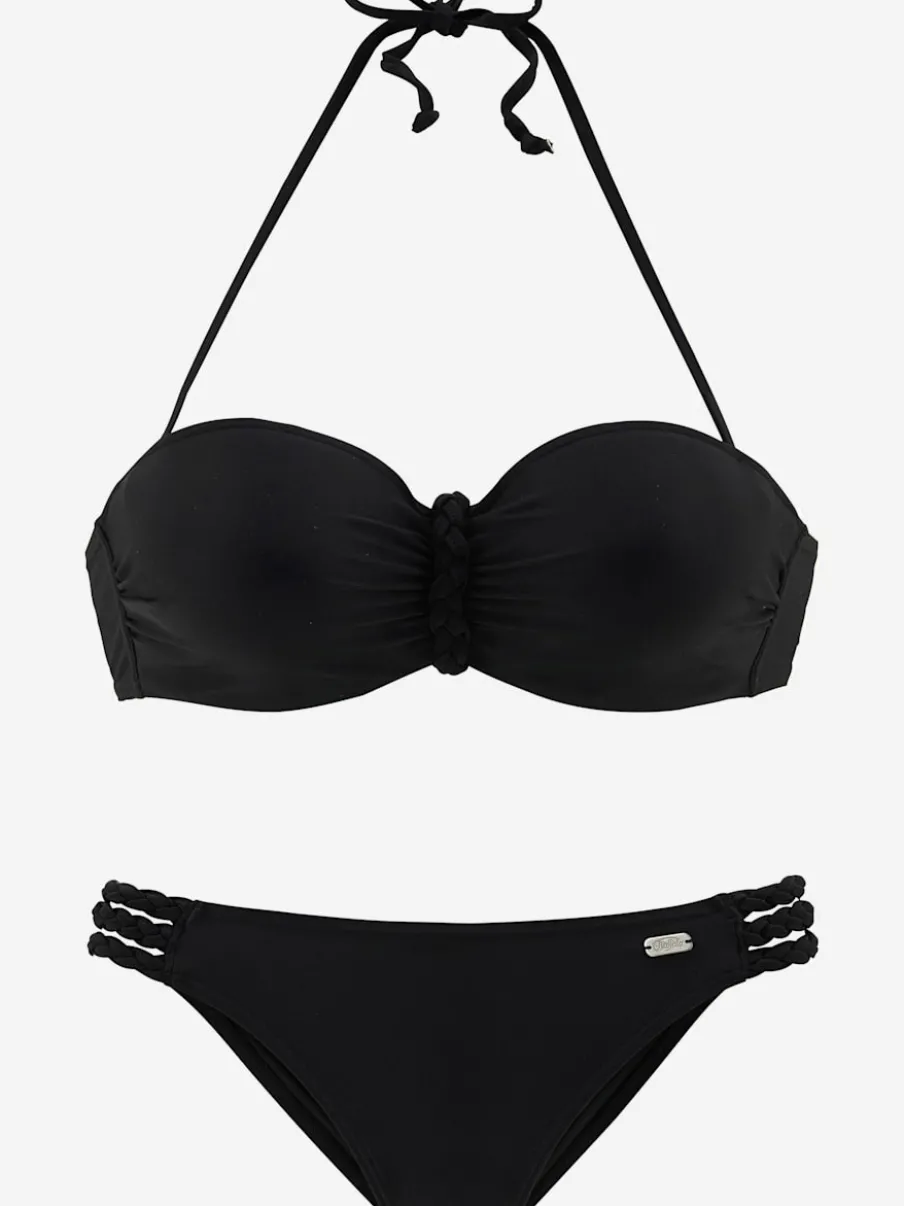 Maillot de bain bandeau à armatures avec détails tressés et bretelles amovibles