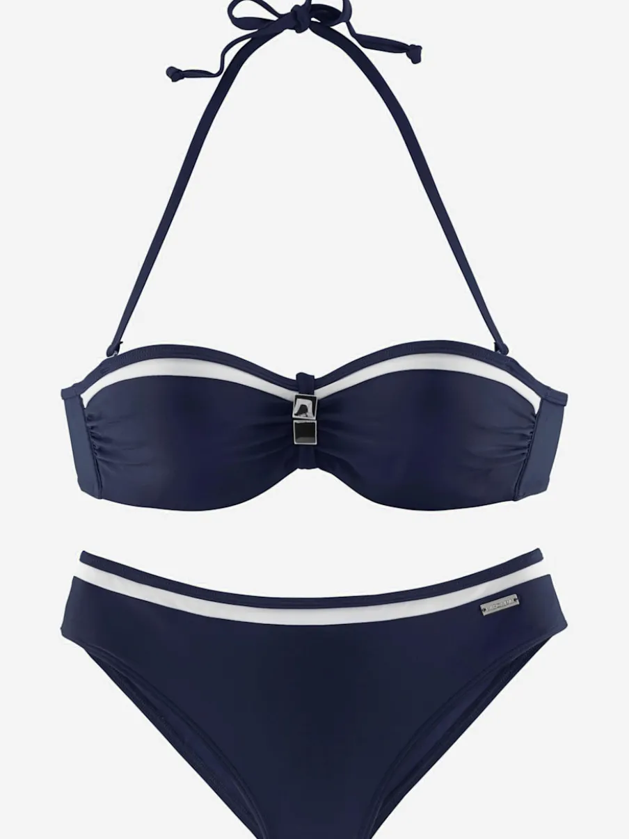Maillot de bain bandeau à armatures style marin moderne