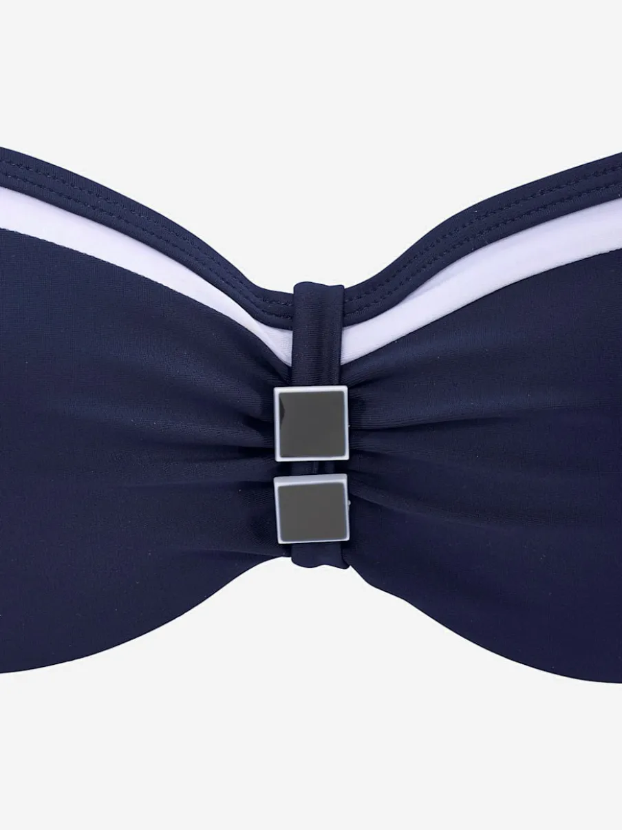Maillot de bain bandeau à armatures style marin moderne