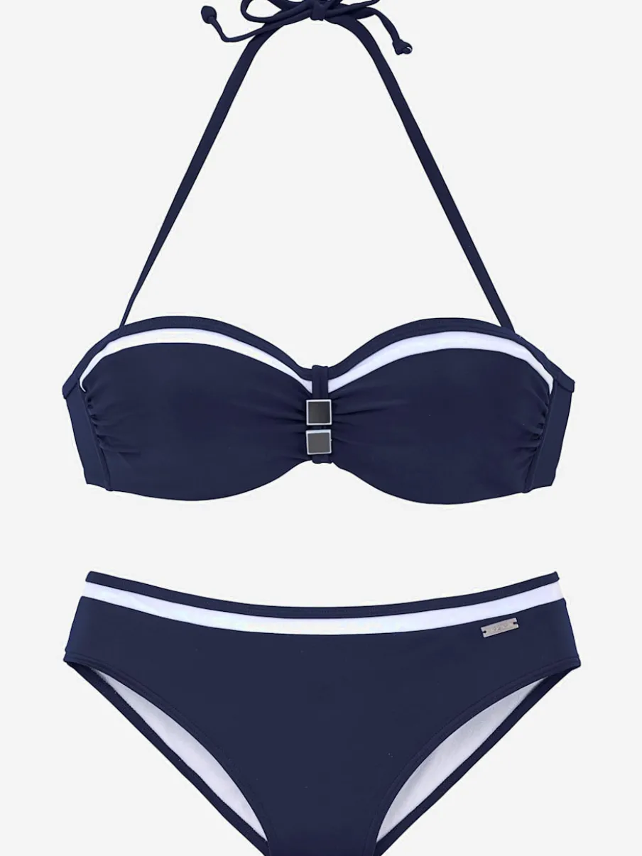 Maillot de bain bandeau à armatures style marin moderne
