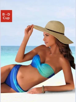 Maillot de bain bandeau à armatures avec débardeur twisté et bons rembourrés