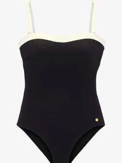 Maillot de bain bandeau avec bretelles amovibles et matière recyclée
