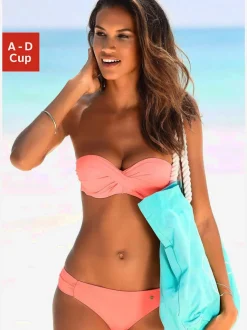 Maillot de bain bandeau avec bonnets amovibles doux