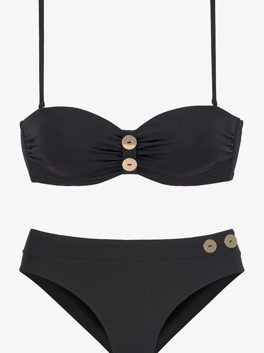 Maillot de bain bandeau rembourré à armatures polyvalent et stylé