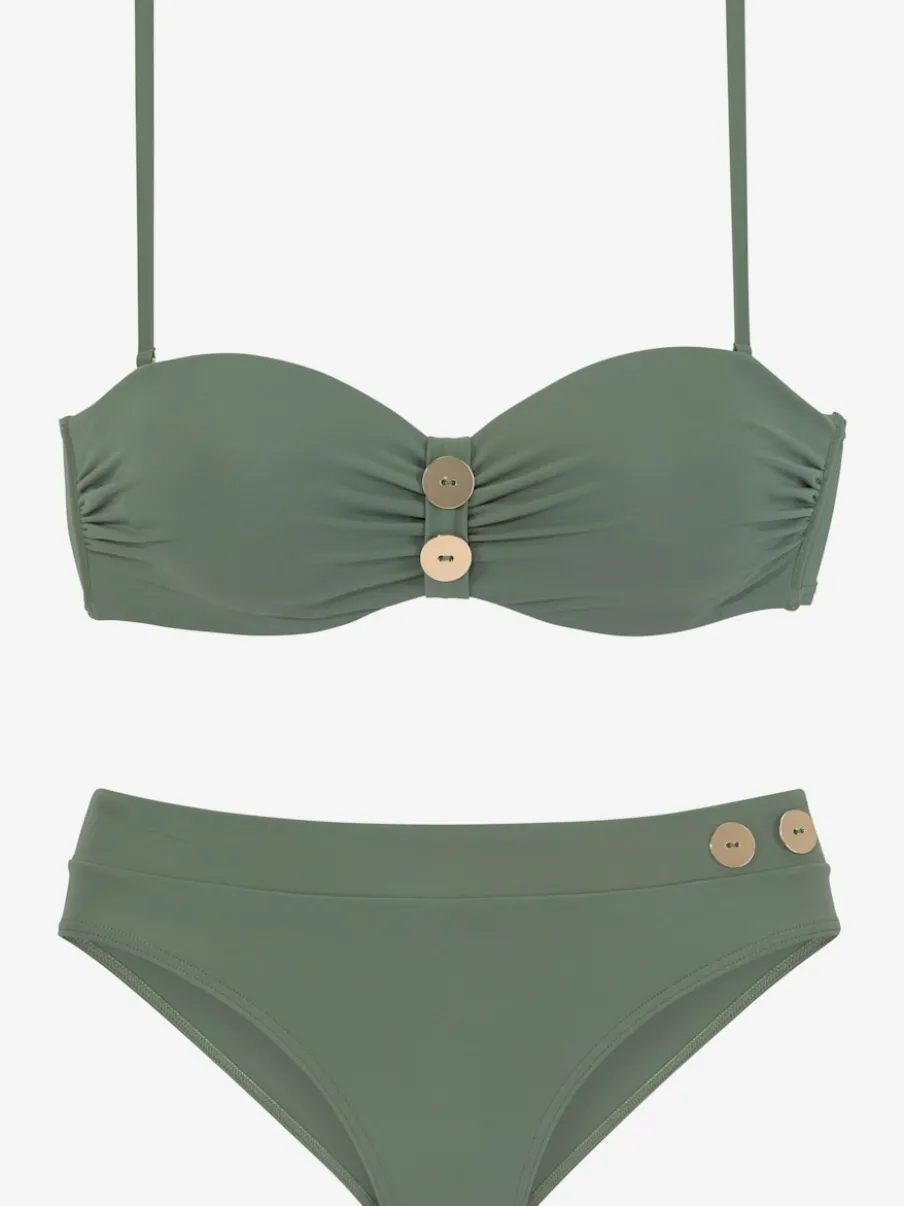 Maillot de bain bandeau rembourré à armatures polyvalent et stylé