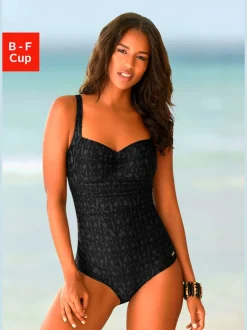 Maillot de bain à bonnets et bretelles réglables avec motif graphique