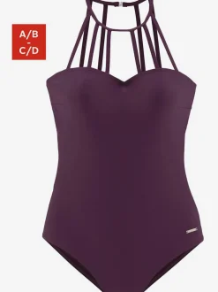Maillot de bain à bonnets intégrés et bande élastique