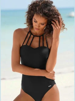 Maillot de bain à bonnets intégrés et bande élastique