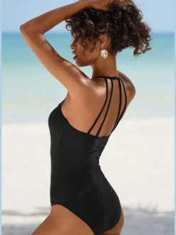 Maillot de bain à bonnets intégrés et bande élastique