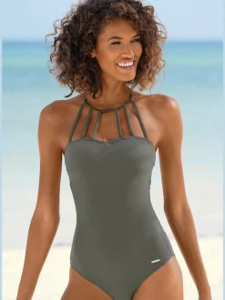 Maillot de bain à bonnets intégrés et bande élastique