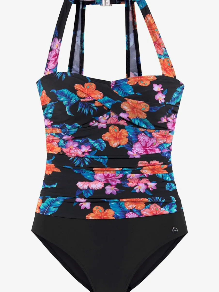 Maillot de bain à bretelles fantaisie et motif floral