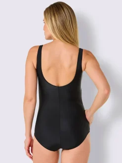 Maillot de bain à bretelles larges au motif rayé
