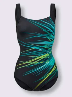 Maillot de bain à bretelles larges au motif rayé