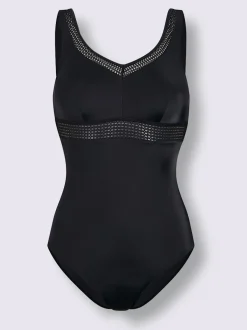 Maillot de bain à bretelles réglables avec empiècement en dentelle