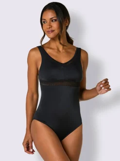 Maillot de bain à bretelles réglables avec empiècement en dentelle