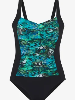 Maillot de bain à bretelles réglables avec motifs graphiques