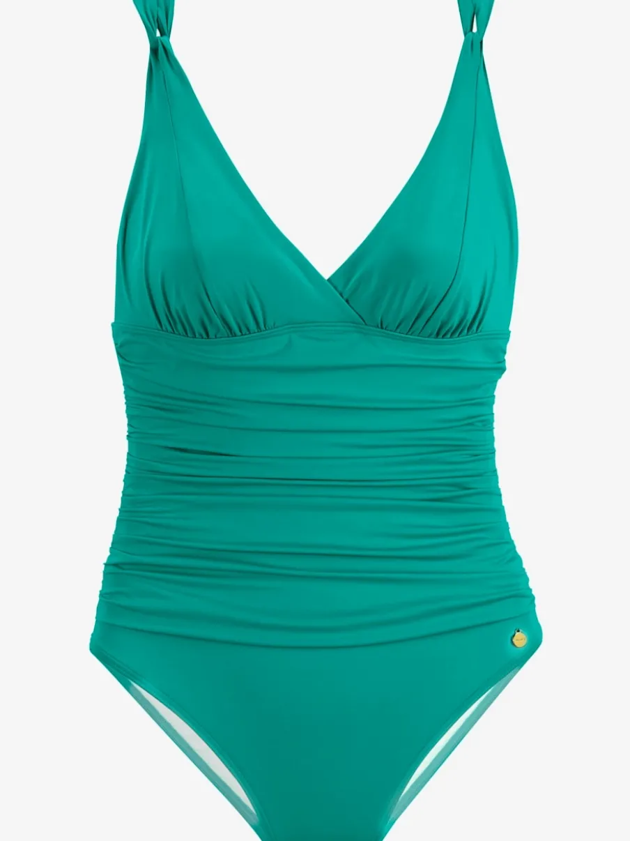 Maillot de bain à col en V avec bonnets souples intégrés