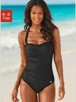 Maillot de bain à col fermé avec bonnets rembourrés