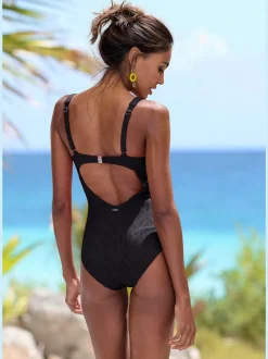Maillot de bain à découpes et bonnets amovibles doux
