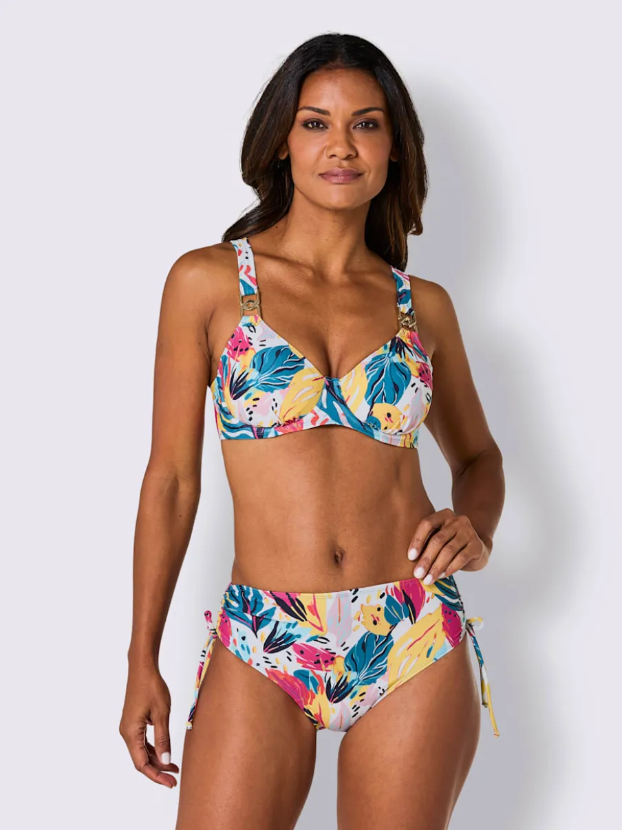 Maillot de bain deux pièces floral avec bretelles réglables
