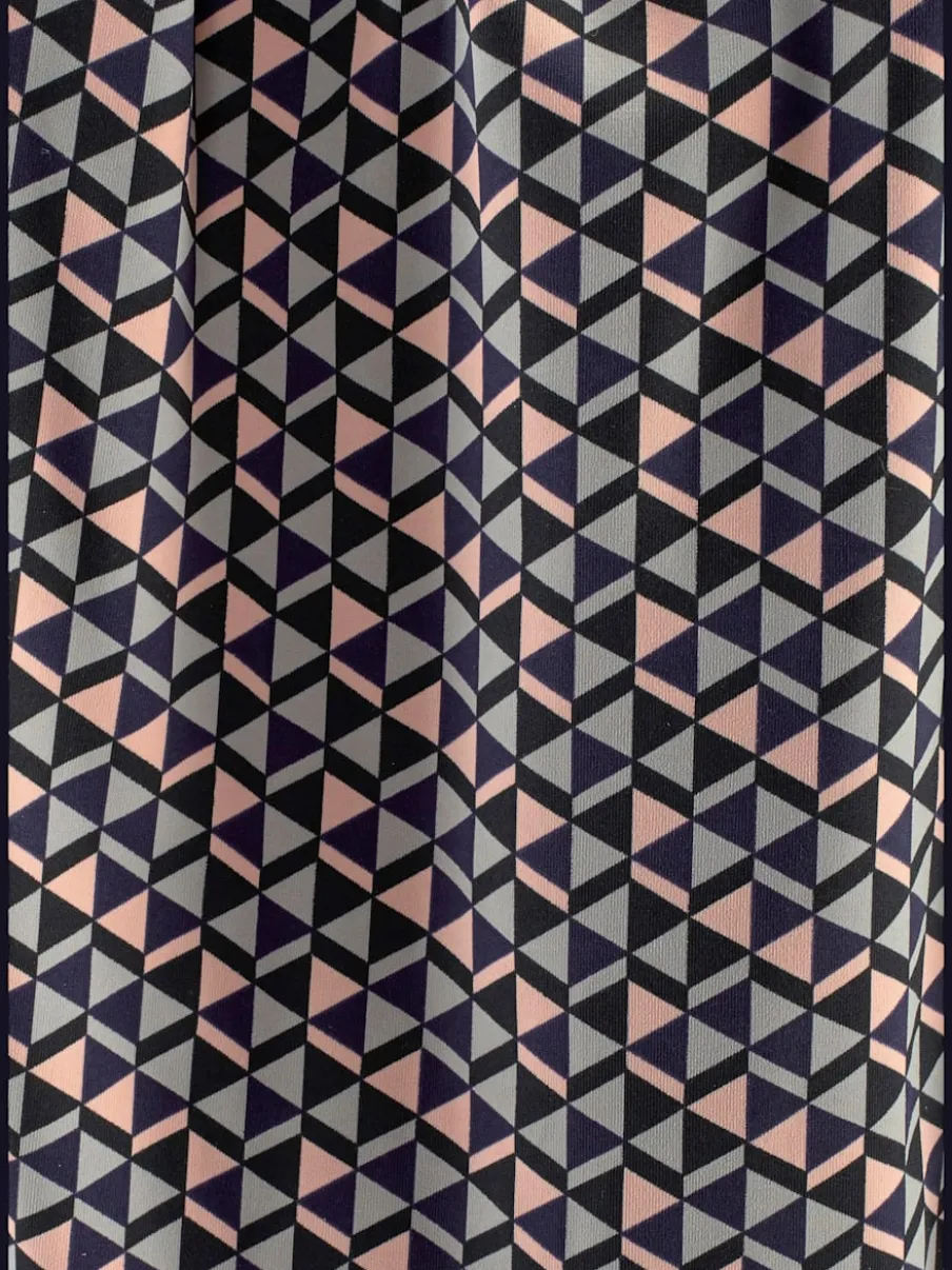 Maillot de bain deux pièces à motifs géométriques fluides