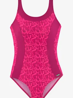 Maillot de bain dos nageur avec empiècements imprimés modernes