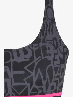 Maillot de bain dos nageur avec élastique et rayures