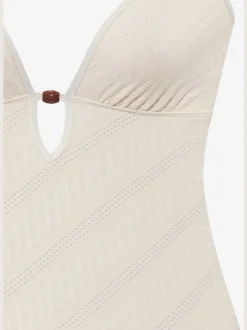 Maillot de bain à doubles bretelles avec perles décoratives