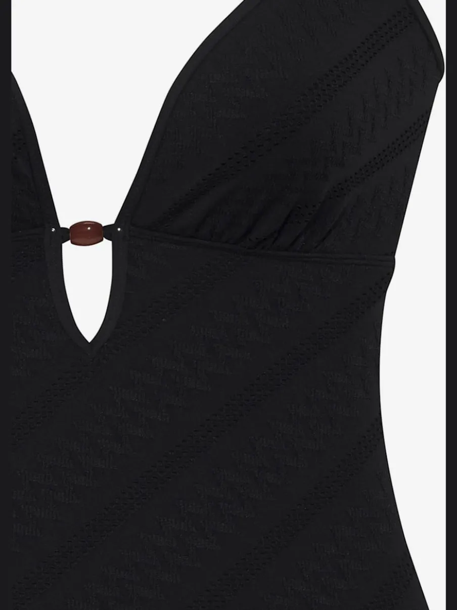 Maillot de bain à doubles bretelles avec perles décoratives