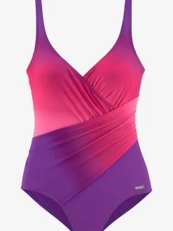 Maillot de bain à effet cache-cœur avec bonnets intégrés et bretelles réglables