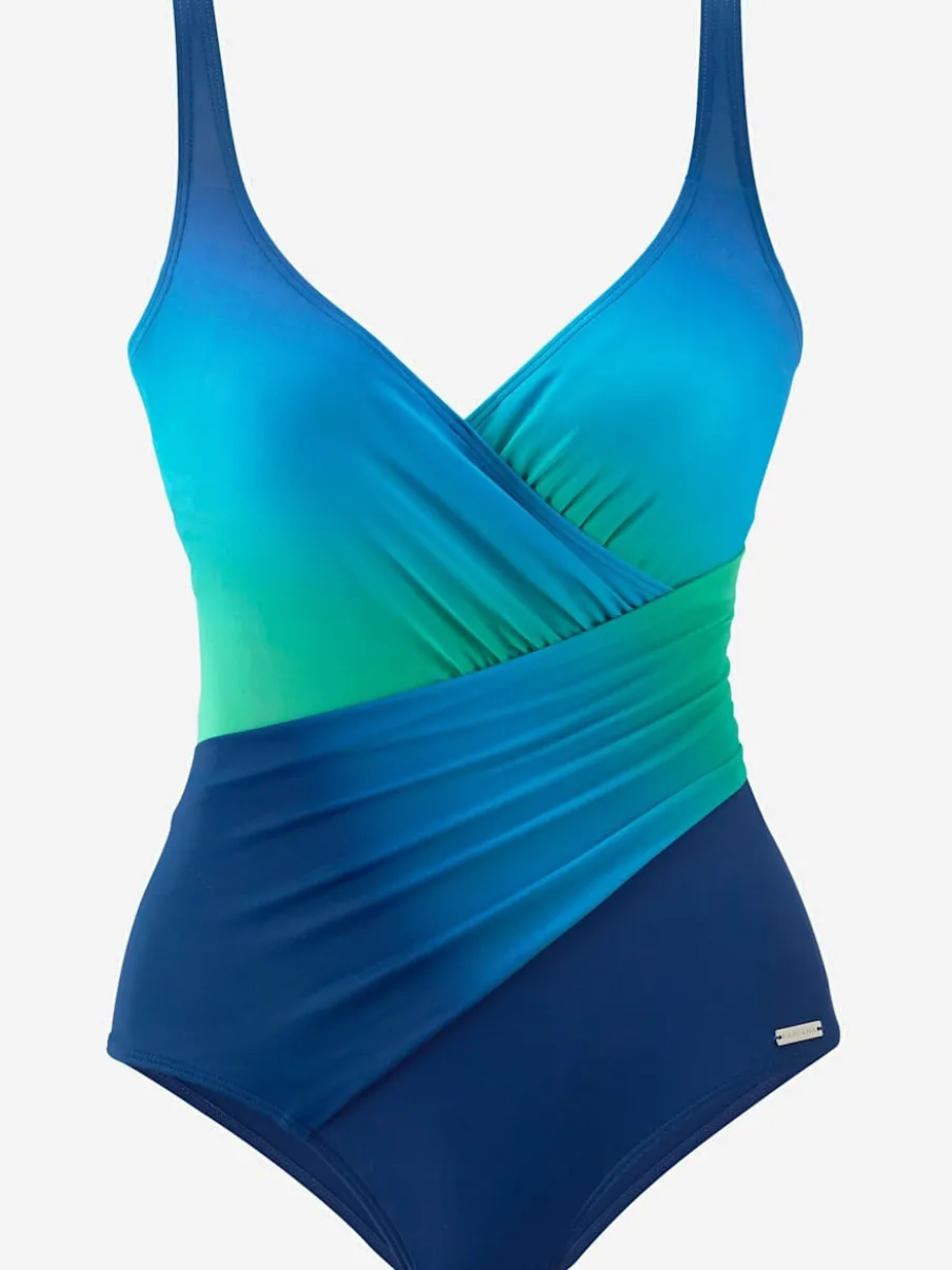 Maillot de bain à effet cache-cœur avec bonnets intégrés et bretelles réglables