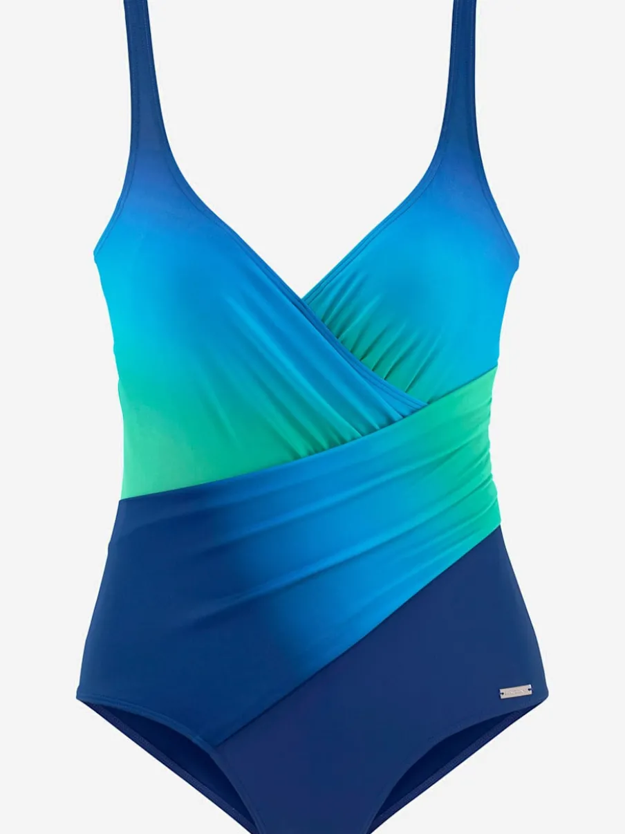 Maillot de bain à effet cache-cœur avec bonnets intégrés et bretelles réglables