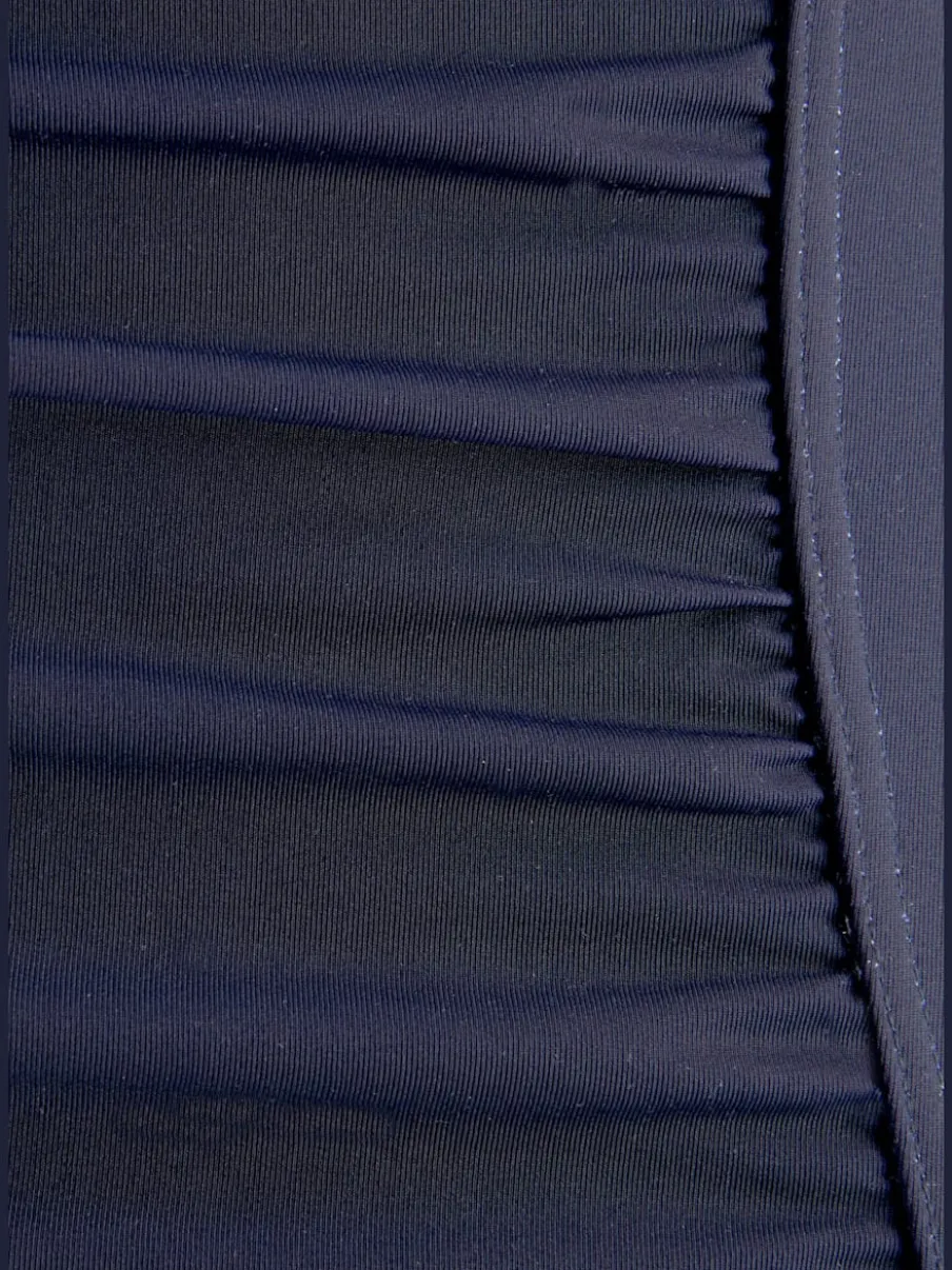 Maillot de bain en microfibre douce à encolure carrée et fronces