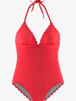 Maillot de bain forme triangle avec bretelles nouées et bonnets amovibles