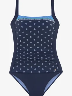 Maillot de bain imprimé avec bonnets souples et bretelles réglables