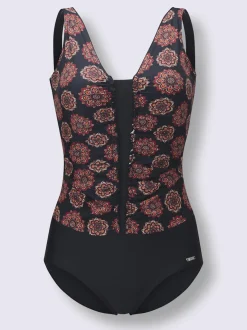 Maillot de bain à imprimé fleuri avec encolure en V