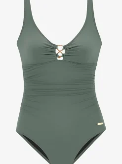 Maillot de bain à laçage décoratif et bretelles ajustables