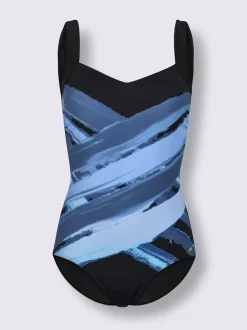 Maillot de bain à motif graphique et bretelles réglables