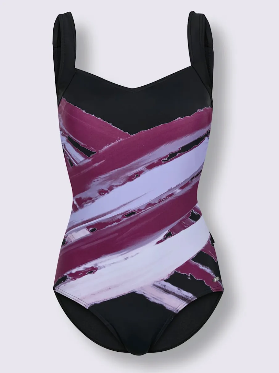 Maillot de bain à motif graphique et bretelles réglables