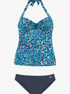 Maillot de bain 2 pièces à motifs animaux avec bretelles à nouer