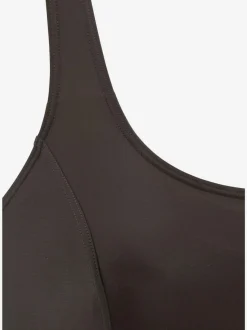 Maillot de bain sportif à décolleté arrondi et empiècement gainant