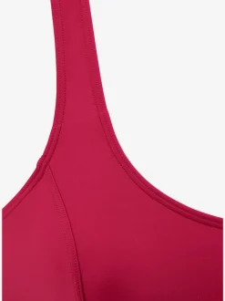 Maillot de bain sportif à décolleté arrondi et empiècement gainant