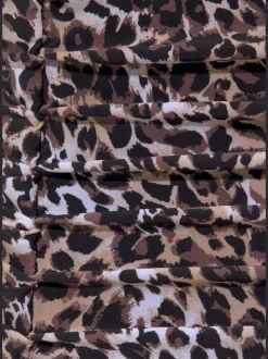 Maillot de bain structurant à imprimé animal avec col V et larges bretelles
