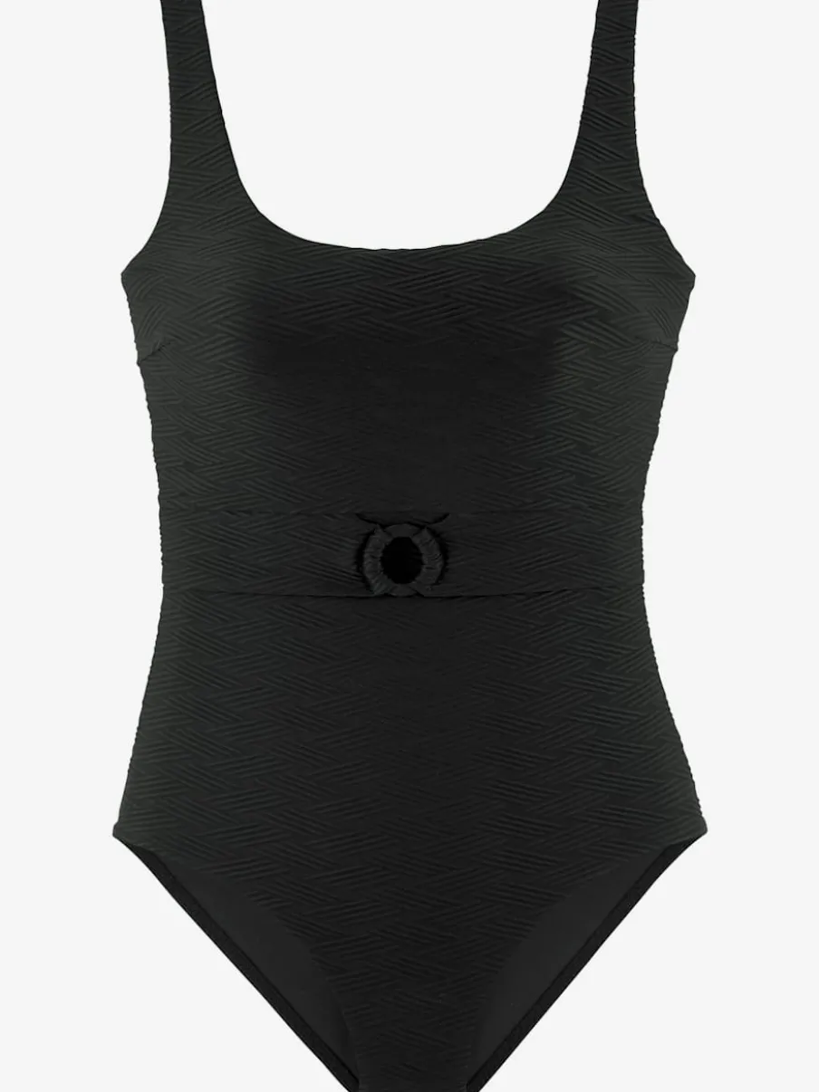 Maillot de bain structuré avec ceinture décorative et bonnets amovibles